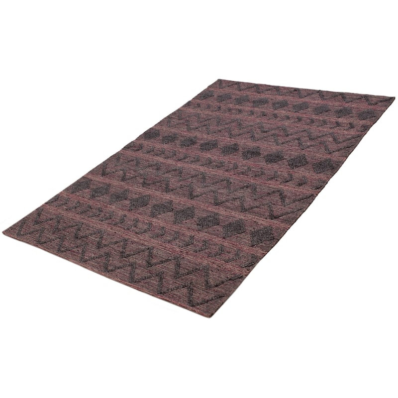 ECARPETGALLERY Braid weave Sienna Grey Wool Rug - 6'0 x 9'0