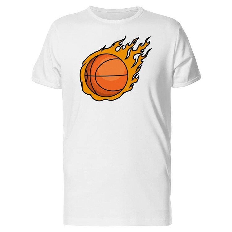 Shop Cool Basketball Ball On Fire Tee Men S Image By Shutterstock