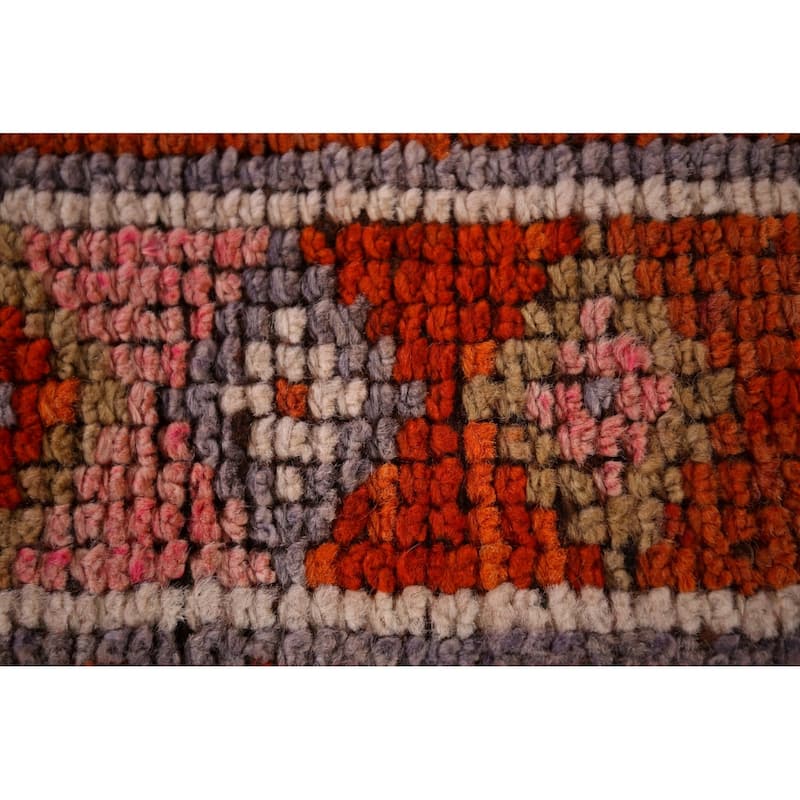 Oushak Turkish Vintage Runner Rug Hand-Knotted Foyer Wool Carpet - 2'11"x 12'10"