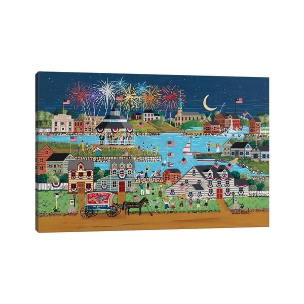 slide 2 of 8, iCanvas "Fireworks Over Coe Lake" by Anthony Kleem Canvas Print