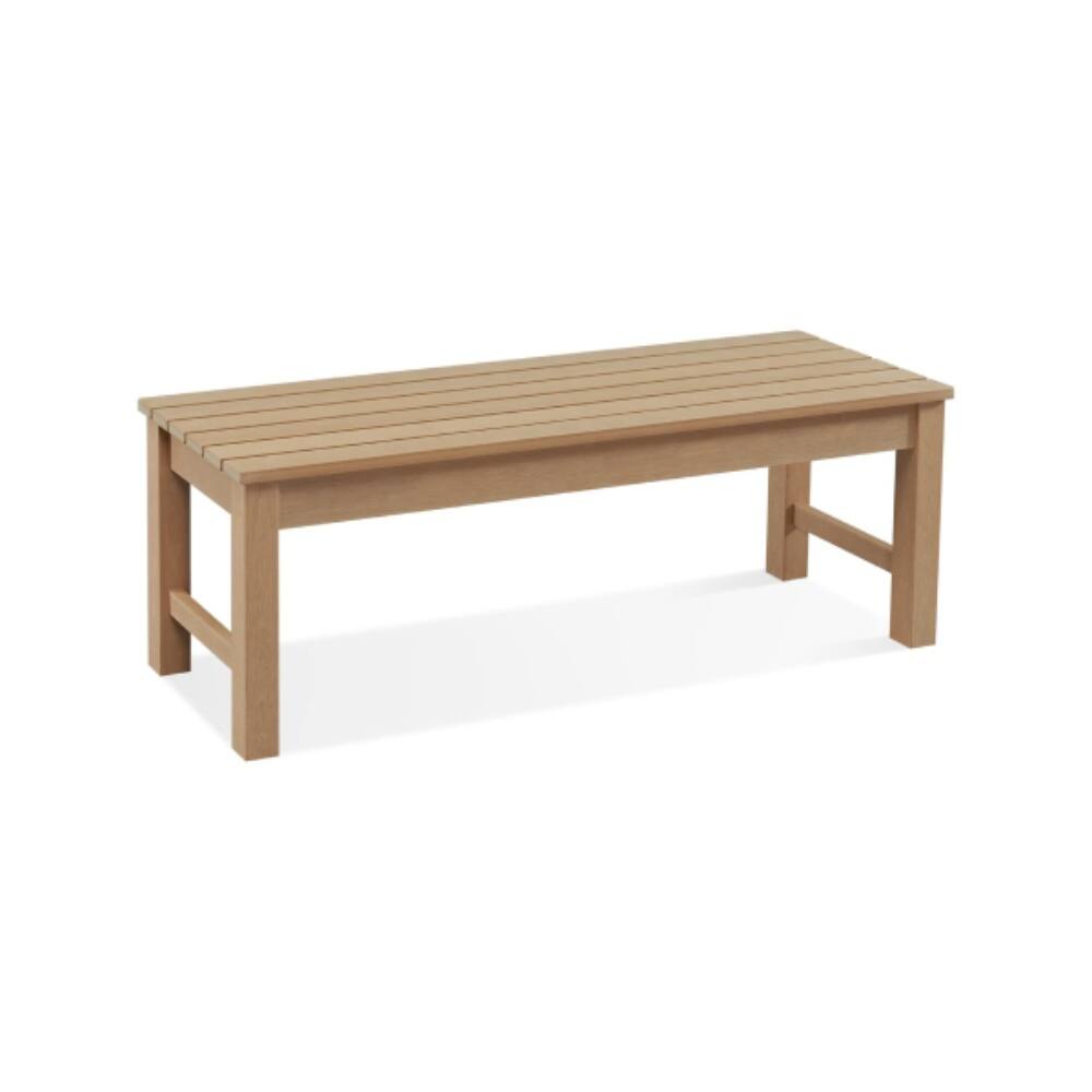 Natural Poly Lumber Outdoor Bench