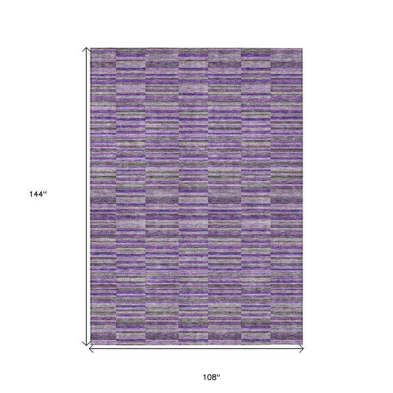 HomeRoots Striped Transitional Rectangle Outdoor Rug