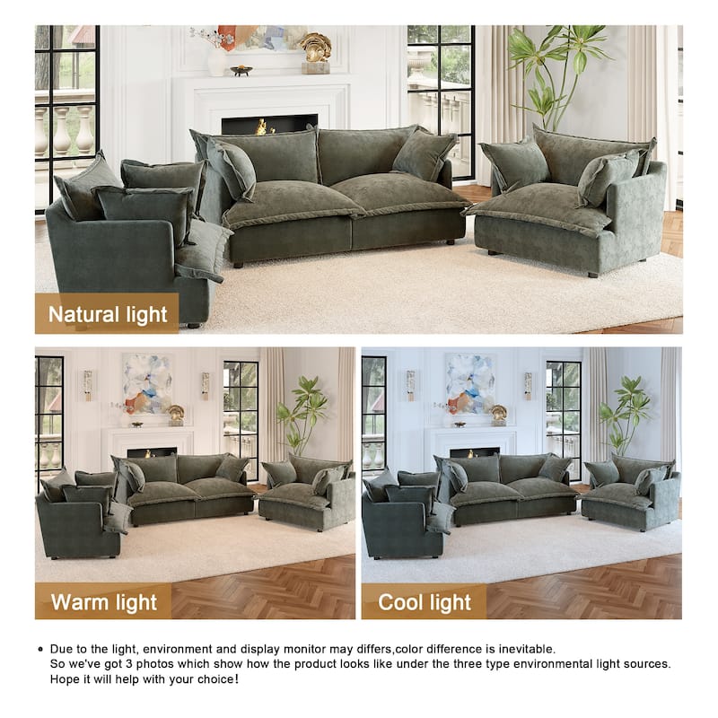 Cloud Chenille Upholstered Modular Sectional Sofa
