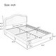 preview thumbnail 25 of 66, Velvet Upholstered Platform Bed Smart LED Bed Frame with Adjustable Height Headboard, Noise-Free Slat Support for Night's Sleep