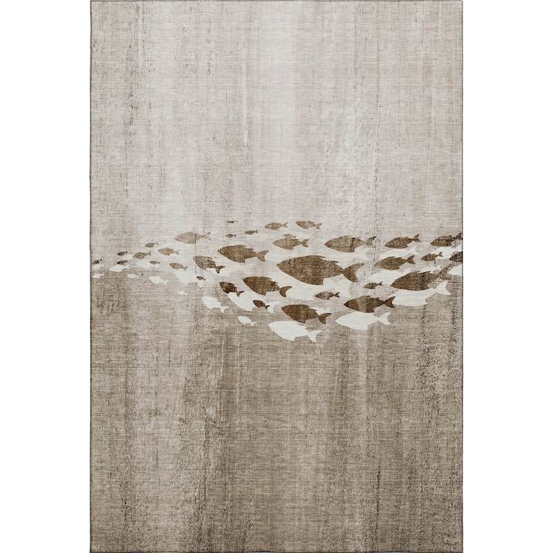 Premium Washable Super Modern Fish Soft Mayfield Rug
