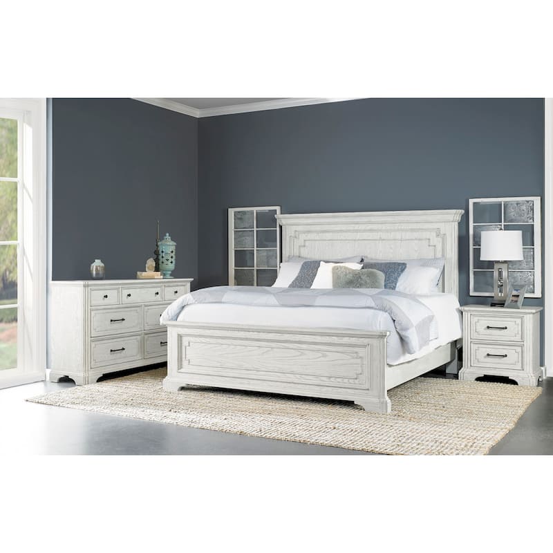 Clara 2-Drawer Nightstand, White Mist