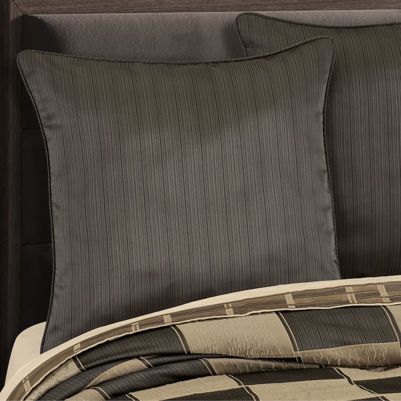 J. Queen New York Brando Bronze Euro Sham - Bronze - Euro Square
