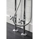 preview thumbnail 2 of 42, Kingston Brass Freestanding Clawfoot Tub Faucet Package with Supply Line in Matte Black