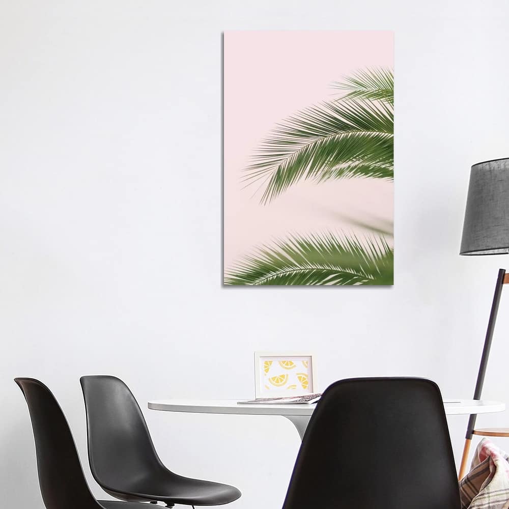 iCanvas "Pink And Green Palm Tree" by Ruby and B Canvas Print