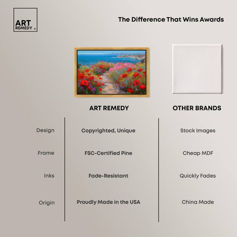 Ocean View Bloom I Canvas by Art Remedy