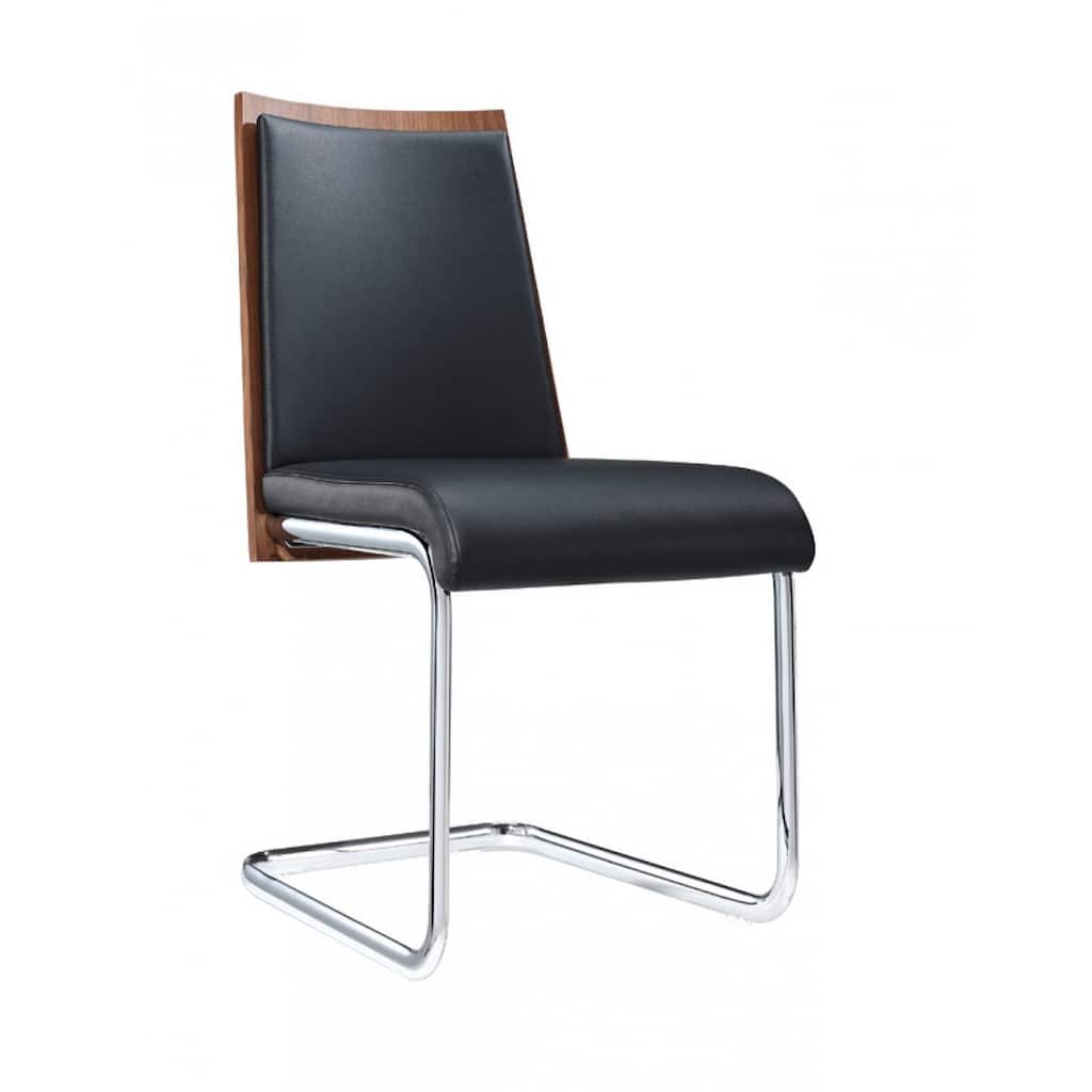 Morgan - Modern Black & Walnut Dining Chair (Set Of 2)