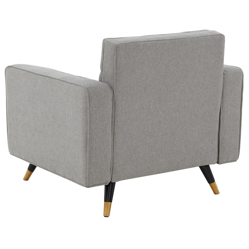 SAFAVIEH Couture Annuska Tufted Back Accent Chair - 33 In W x 33 In D x 30 In H - 33Wx33Dx30H