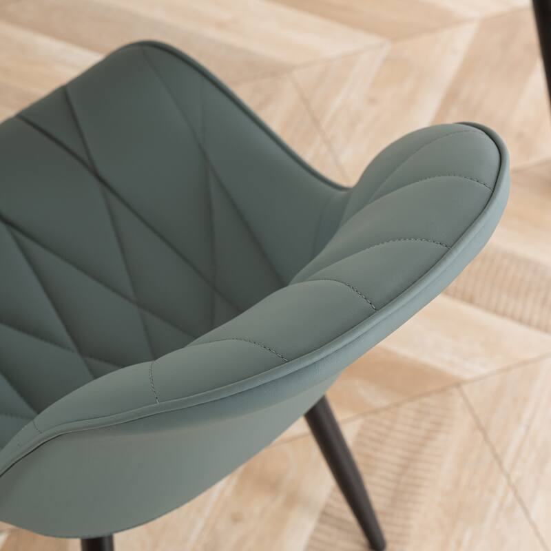 Modern Dining Chairs Set of 2 with Curved Backrest