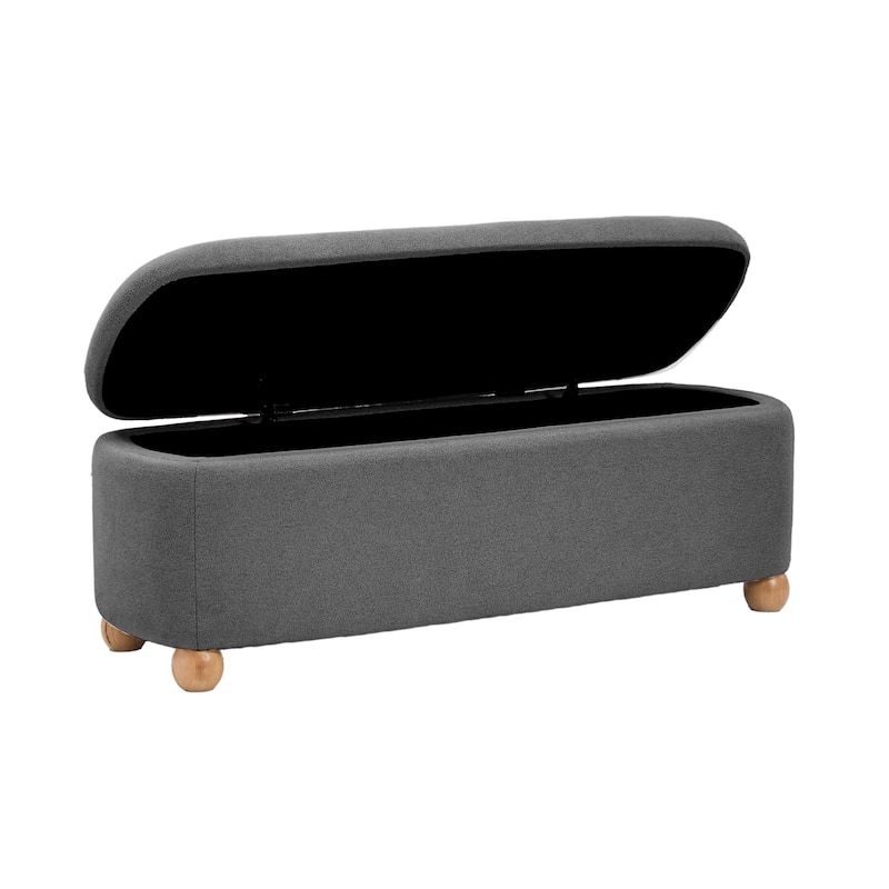 Felipe Modern Storage Bench with Solid Wood Legs by HULALA HOME