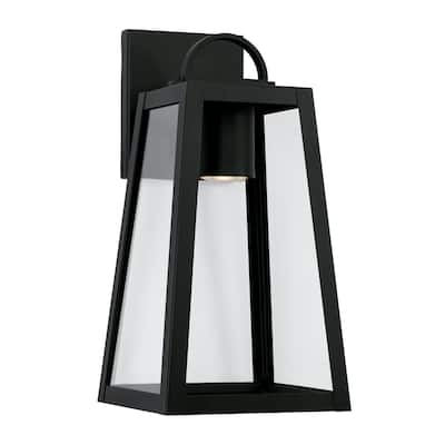 Leighton 16" Tall 1-light Minimal Light Pollution Outdoor Wall Lantern w/ Clear Glass