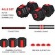 preview thumbnail 8 of 13, ZENOVA Adjustable Dumbbells 33/44/66/88 LBS, Adjustable Weight Sets with Connecting Rod Red