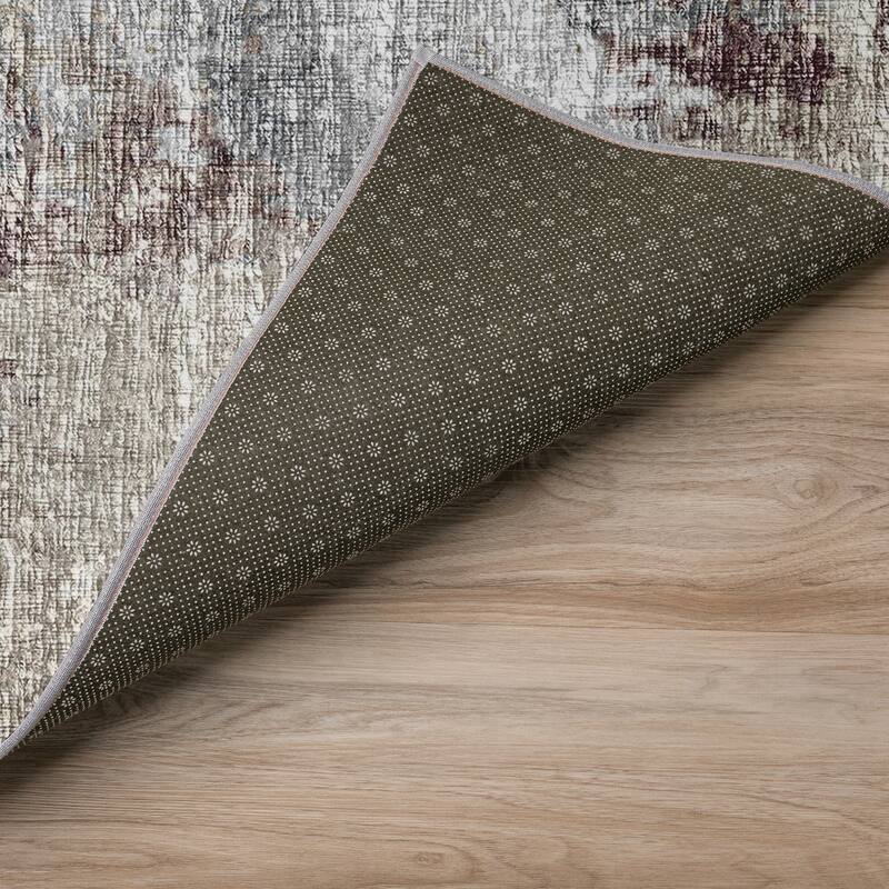 Indoor/ Outdoor Accord Abstract Polyester Washable Rug New