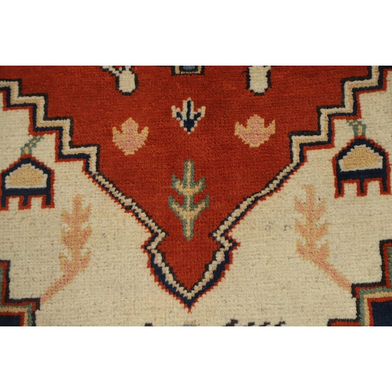 Hand Knotted Oriental 100% Wool Carpet Traditional Medallion Oranges & Rust Heriz (serapi) Area Rug - 8' 10'' X 6' 0''