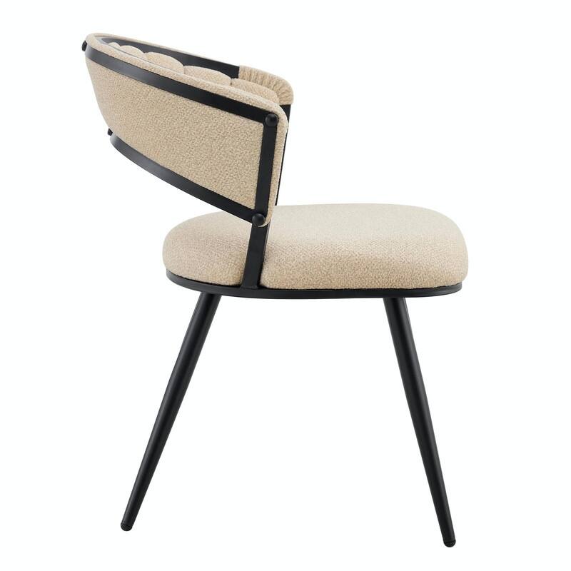 Set of 2 Velvet Dining Chairs with Black Legs, Modern Upholstered Accent Chairs