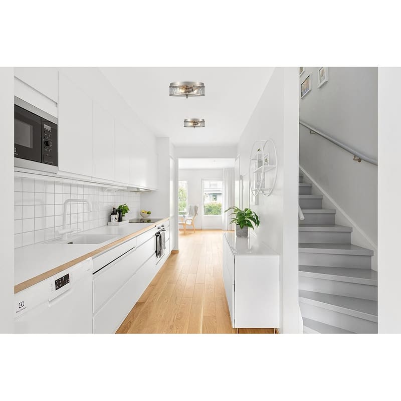 2 Light ceiling light silver light fixtures bathroom glass, metal kitchen light