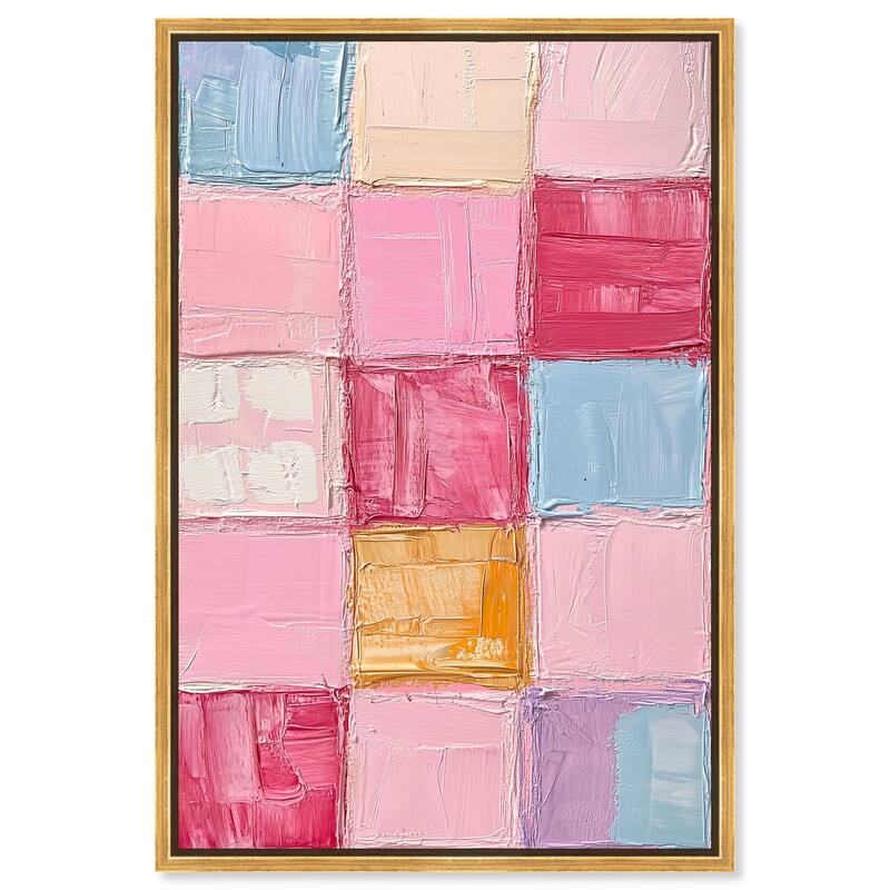 Color Squares II Canvas by Art Remedy - 10" x 15" - Gold