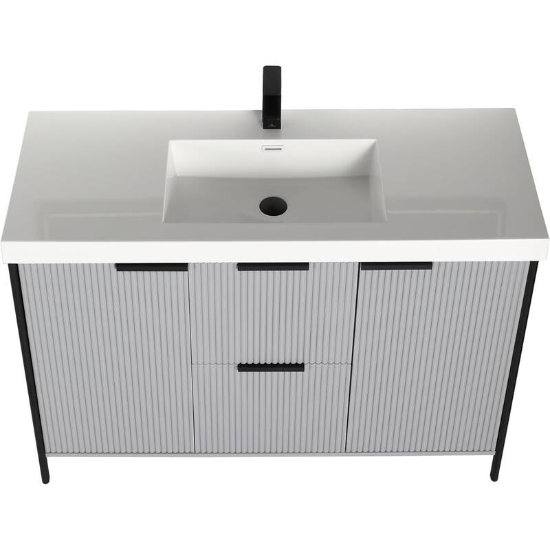 Blossom 48" Freestanding Bathroom Vanity with Sink, Soft-Close Drawers