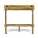 preview thumbnail 7 of 7, Caribbean Outdoor Acacia Balcony Bar Table by Christopher Knight Home - 48.00"L x 16.50"W x 49.75"H