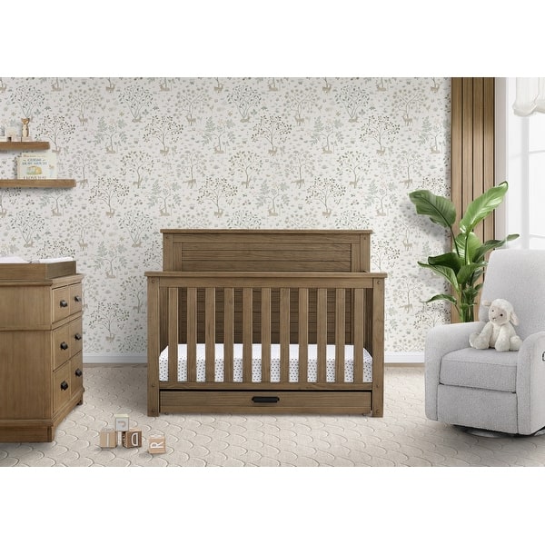 slide 2 of 5, Delta Children Caden 6-in-1 Convertible Crib with Trundle Drawer