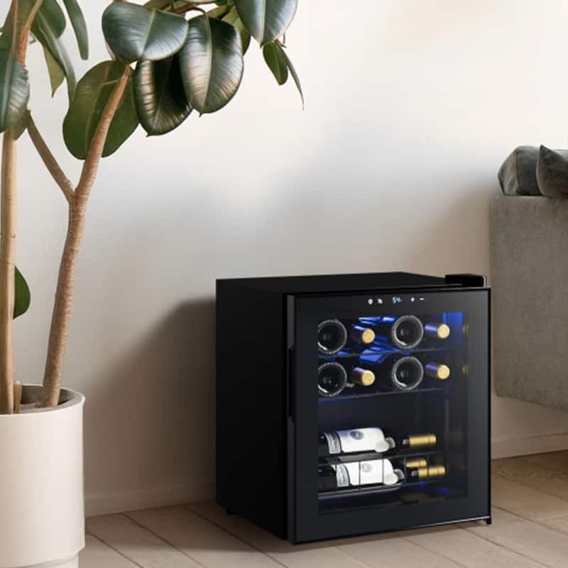 Yeego 12 Bottle Wine/Beverage Refrigerator, Freestanding, Compact