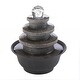 preview thumbnail 1 of 0, 9" Brown and Black Tiered Round Tabletop Fountain