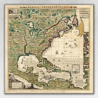 12 quot X 12 quot Vintage 1773 Map Of British Empire In North America Wall Art