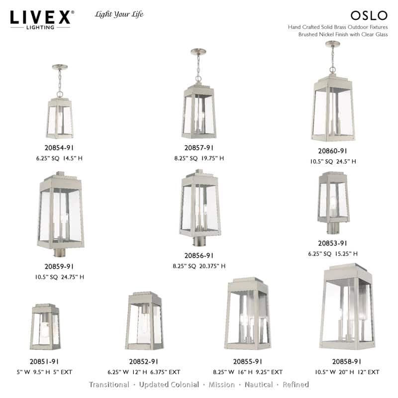 Livex Lighting 3-Light Outdoor Wall Lantern, 20858