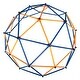 preview thumbnail 2 of 9, Outdoor Dome Climber, Monkey Bars Climbing Tower, Jungle Gym Playground for Kids Aged 3-10, Blue & Yellow