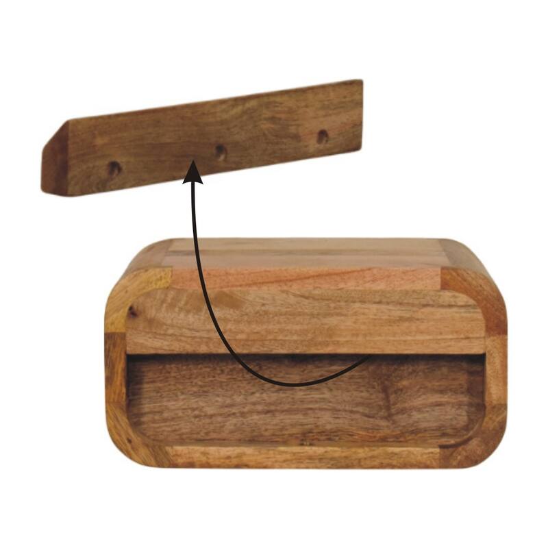 Artisan Furniture Solid Wood Avora Mini Wall-Mounted Oak-ish 1 Drawer Nightstand