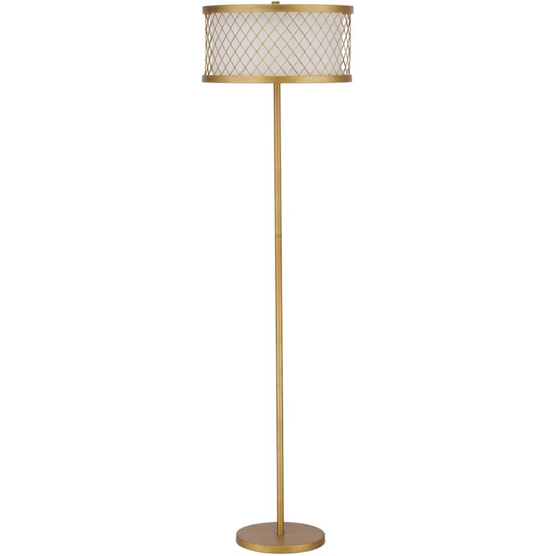 SAFAVIEH Lighting 58-inch Evie Mesh Gold 2-light Floor Lamp - 16"x16"x58.25"
