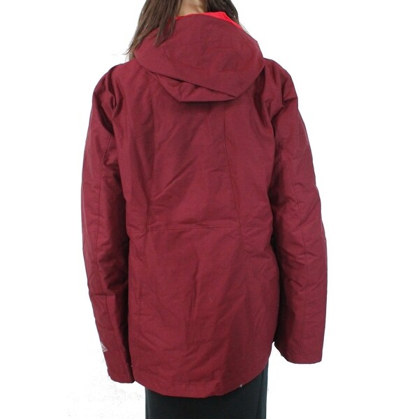 burgundy north face women's jacket