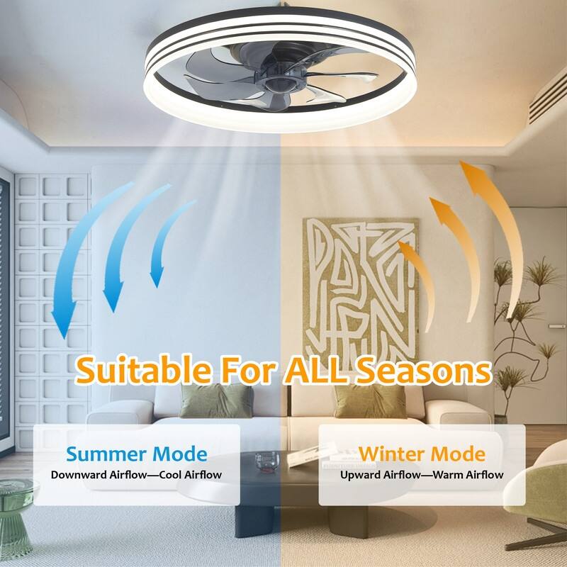Modern Dimmable LED Ceiling Fan With Lights & Remote Control - Quiet, Safe, And Easy Installation For Bedrooms