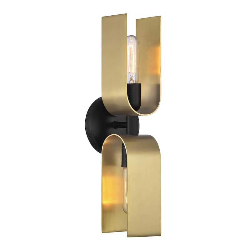 Designers Fountain D263M-2WS U Turn 2 Light 18" Tall Wall Sconce