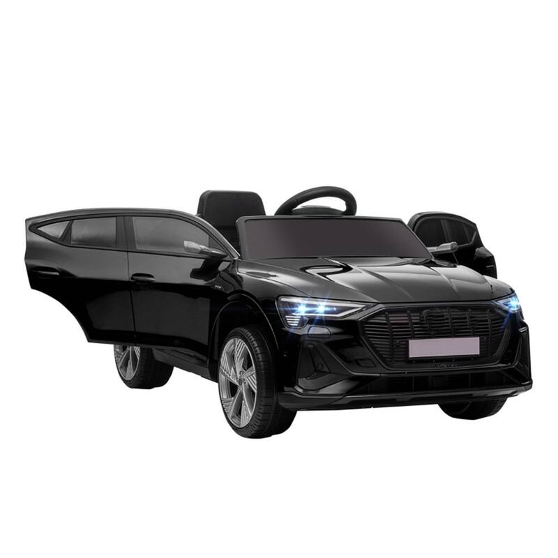 12V Electric Ride-On Car for Toddlers with USB Music LED Lights and Dual Motors Safety Wheels - 42.5" L x 23.5" W x 18.5" H - Black