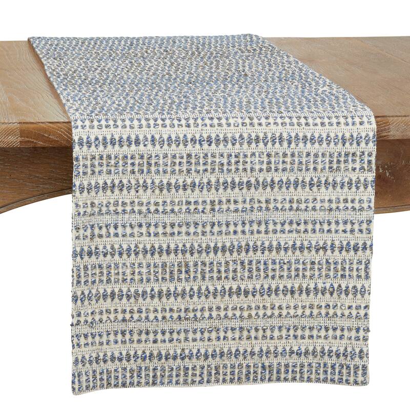 Woven Table Runner With Line Design - 16"x72"