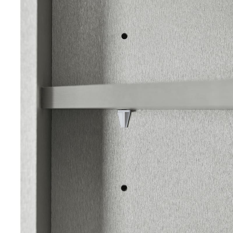 61" Wood 2-door Bathroom Corner Cabinet with Exterior Shelves
