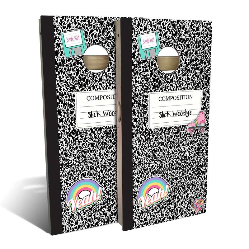90s Notebook Outdoor Cornhole Board Set - Backyard 2x4 - NO Accessories