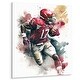 preview thumbnail 2 of 7, Designart 'Football Player On Field II' Sport Football Metal Wall Art
