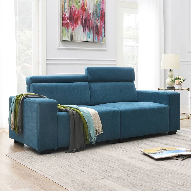Kata Spacious and Comfortable Velvet Loveseat for Living Room