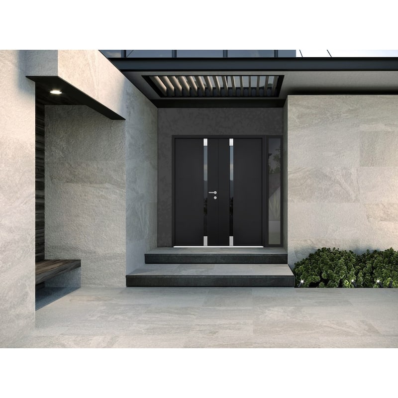 VDOMDOORS | Front Door Exterior Door | Fiberglass | Door Slab | 18x80, Black Entry Door Steel Entry Door Prehung Exterior Door
