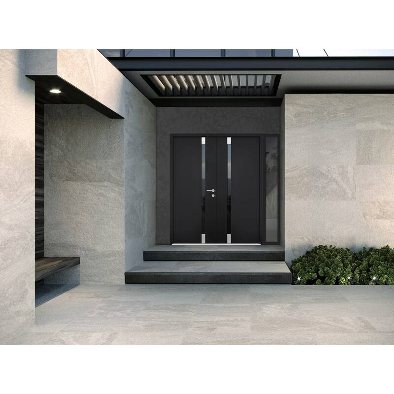 VDOMDOORS | Front Door Exterior Door | Fiberglass | Door Slab | 18x80, Black Entry Door Steel Entry Door Prehung Exterior Door