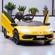 preview thumbnail 2 of 12, 12V Licensed Lamborghini Aventador Kids Ride-On Car with Remote Control, Scissor Doors, Music, Lights, Suspension, for Ages 3-6