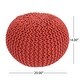 preview thumbnail 20 of 62, Moro Handcrafted Modern Cotton Pouf by Christopher Knight Home