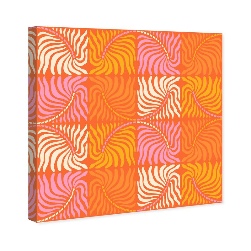 Wynwood Studio Canvas Fashion and Glam The Summer Towel for Couples Orange and Modern & Contemporary Wall Art Canvas Print