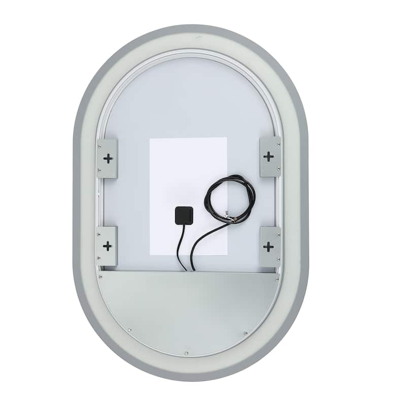SAFAVIEH Home Crosby 24" LED Vanity Mirror - Silver / White